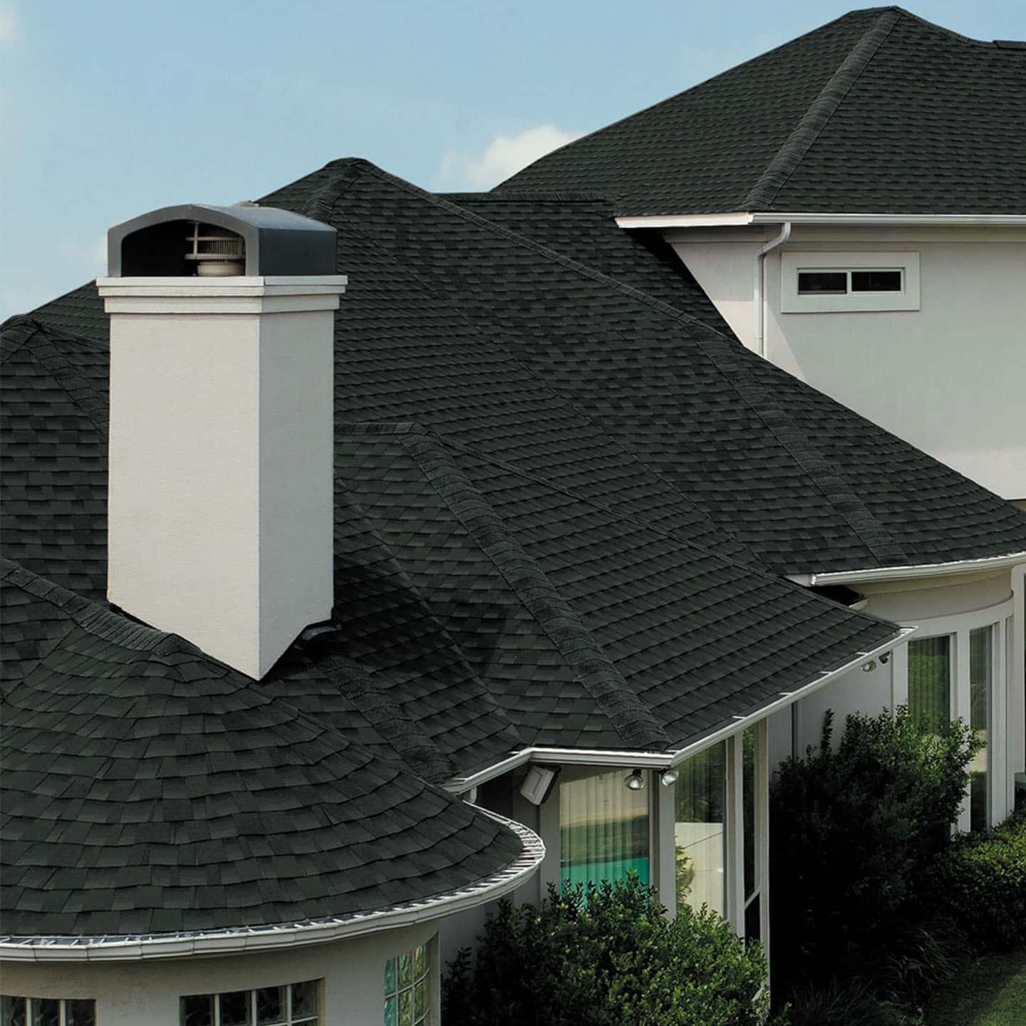 GAF Timberline HDZ shingles in Charcoal installed on residential home